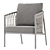 Elegant Orka Garden Armchair 3D model small image 1