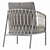 Elegant Orka Garden Armchair 3D model small image 2