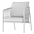 Elegant Orka Garden Armchair 3D model small image 3