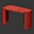 Marble & Bronze Side Table 3D model small image 2