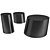 Contemporary Pisa Coffee Tables Set 3D model small image 2