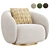 Elegant Brice Swivel Armchair EICHOLTZ 3D model small image 5