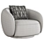Elegant Brice Swivel Armchair EICHOLTZ 3D model small image 4