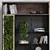 Metal Shelves with Plants & Books 3D model small image 5