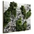 Marble & Metal Indoor Plant Wall 3D model small image 1