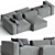 Modern Modular Sofa for Living 3D model small image 1