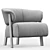 Sophisticated BACK WING Designer Chair 3D model small image 7