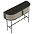 Modern Embrace Black Console Table 3D model small image 5