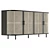 Black Rattan Sideboard, 180 cm 3D model small image 4