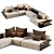 Modern Westside Sofa Poliform 3D model small image 1