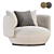 BAIXA Swivel Fabric Armchair 3D model small image 1