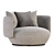 BAIXA Swivel Fabric Armchair 3D model small image 2