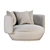 BAIXA Swivel Fabric Armchair 3D model small image 7