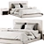 Ivory Ankara Queen Storage Bed 3D model small image 1