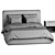 Ivory Ankara Queen Storage Bed 3D model small image 3