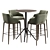 Modern Bar Stool and Table 3D model small image 1