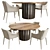 Modern Dorian Table For Stylish Dining 3D model small image 2