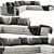 Katarina Blanche Modern Sofa Set 3D model small image 3