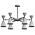 Nordic Horn Chandelier 6-Light 3D model small image 3