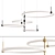 Elegant BRUNI Chandelier by Kuzco 3D model small image 1