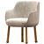 Modern Armchair Rozy with Armrests 3D model small image 1