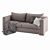 Classic Dark Grey Bouvier Sofa 3D model small image 3