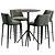 Elegant Bar Stool & Table 3D model small image 1