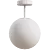 Modern Opal Glass Ceiling Lamp 3D model small image 3
