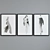 Modern Watercolor Portrait Frame Set 3D model small image 2