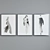 Modern Watercolor Portrait Frame Set 3D model small image 3