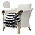 Modern Italian Armchair by Giorgetti 3D model small image 1