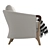 Modern Italian Armchair by Giorgetti 3D model small image 3