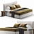 Omer Modern Upholstered Italian Bed 3D model small image 2