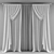 Triple Curtain with Valance 3D model small image 2