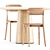 Trendy and Compact Dining Set 3D model small image 2