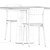 Trendy and Compact Dining Set 3D model small image 6