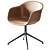 Modern Fiber Swivel Armchair 3D model small image 2