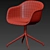 Modern Fiber Swivel Armchair 3D model small image 6