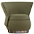 TULIP Collection Armchair Pouffe 3D model small image 6