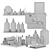 Modern Bathroom Accessories Set in 3D 3D model small image 5