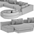 Modular Sofa System Cantori Oasi 3D model small image 5