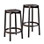  Castor Bar Stool in Japanese Oak 3D model small image 4