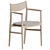 Contemporary Kamuy Chair Set, 3-Piece 3D model small image 1