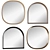 Modern Minimalist Mirror Set- Arc & Soft Square 3D model small image 1