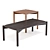 Karimoku: Castor Solid Oak Nesting Tables 3D model small image 2