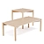 Karimoku: Castor Solid Oak Nesting Tables 3D model small image 4