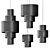 Golden White Pendant Light Fixture 3D model small image 3