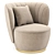 Luxury Pearl Armchair 3D Model 3D model small image 1