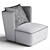Modern Elvina Fabric Armchair - 

Translation: Современное кресло из ткани Эльвина 3D model small image 3