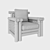 Samaya Joenfa Bamboo Living Room Chair 3D model small image 3